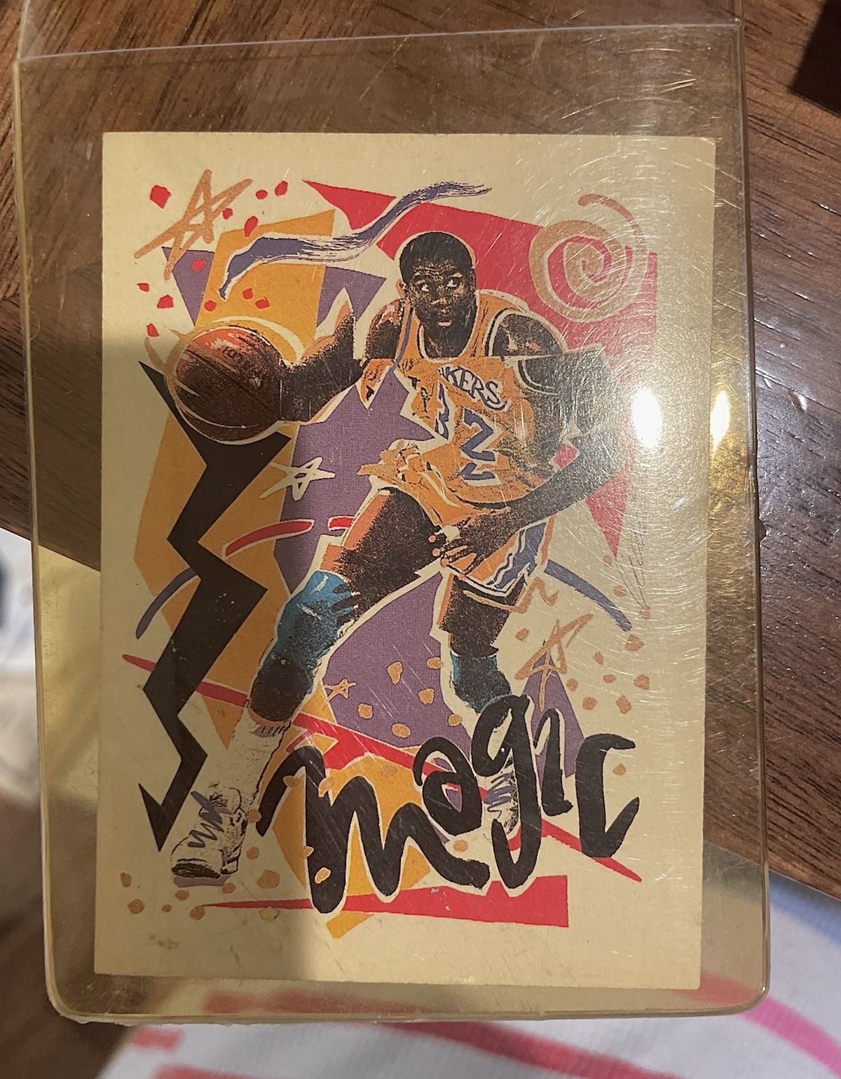 Magic Johnson Lithograph Art Card Basketball