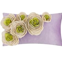 Handmade Flower Throw Pillow Covers Decorative Aesthetic 3D Floral Accent Pillowl