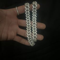 20inch 13mm 2row Diamond S925 Plated 10k 