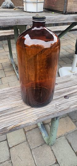 Vintage Amber Glass Jug