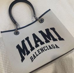 Balenciaga Miami Canvas Tote Purse