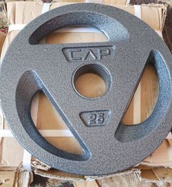 Cap 25 lb Olympic plate single