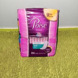 Poise Long Length 24 Pads Light #3