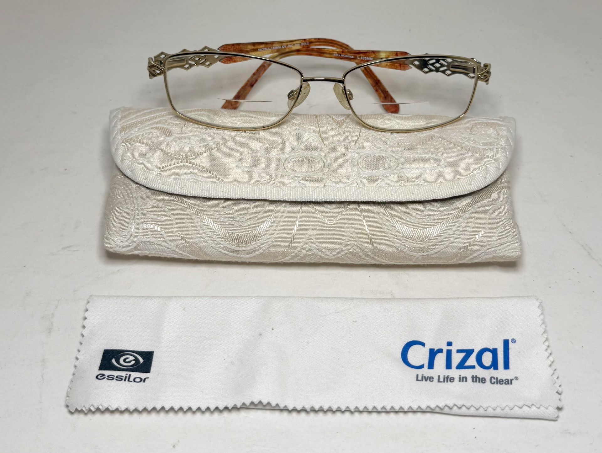 Jessica McClintock Vintage Eyeglasses 54/16/135 JMC 055 Gold - Great Condition!