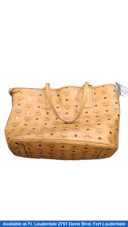 Mcm Shopper Beige / Tan Purse / Handbag