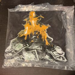 Supreme x Snack SS26 Burning Money Tee Black Size XL NSIB