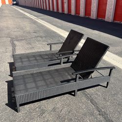 2 Pottery Barn Chaise Lounge Chairs