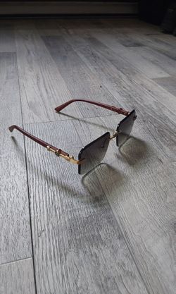 Cartier Rimless Rectangle Sunglasses Silver – $35