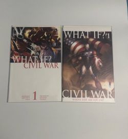 Marvel Comics What If? Civil War #1 Comic Book 2pc Set Variant Cover