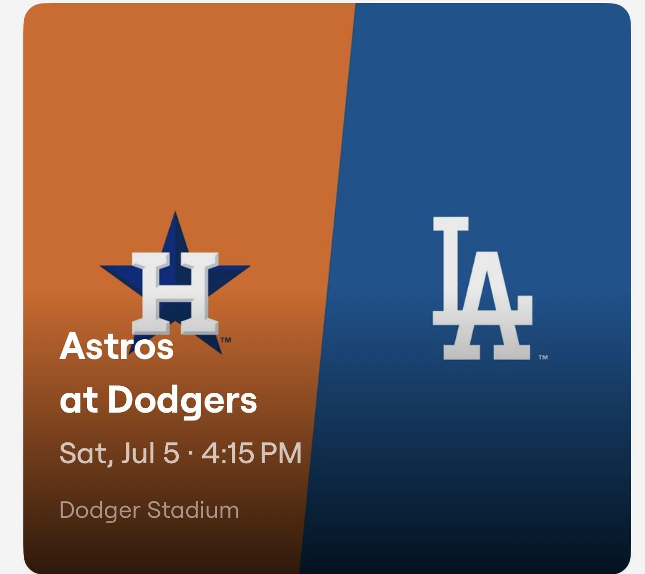 Astros Vs Dodgers