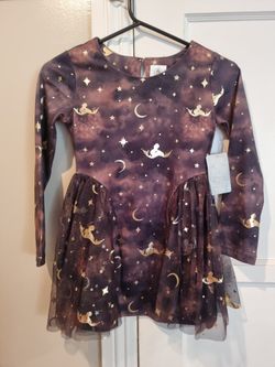 Disney Princess Jazmin New Dress Size 5/6 Aladin Long Sleeve 