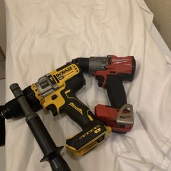Dewalt 20V Max Hammer Drills And Milwaukee $120 EACH 