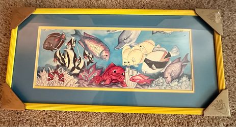 Framed Tropical Fish Underwater Art Print