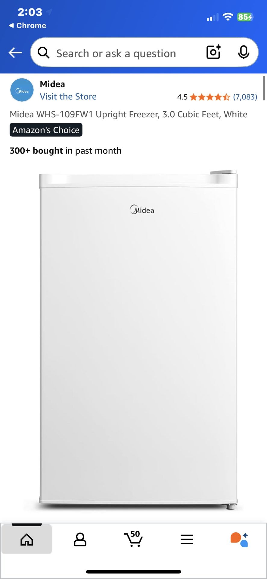Midea Upright Freezer