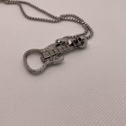 Guitar Pendant Necklace Rocker