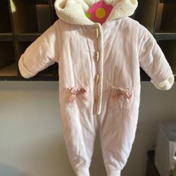 Wendy Bellissimo Baby Girls 6M Bunting Pink Corduroy Snowsuit 6 Month
