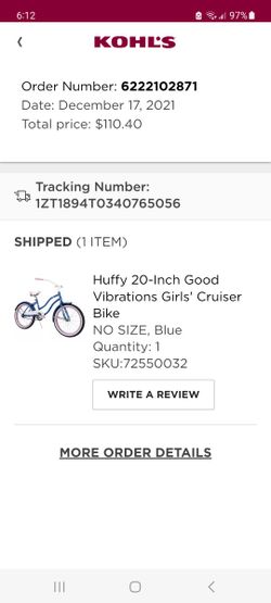 (Brand New) 20 inch Huffy Girls Cruiser Bike