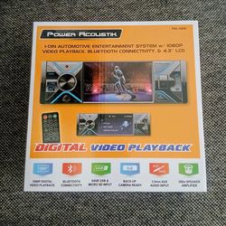 Power Acoustik Bluetooth Car Stereo With Remote Control Brand New In The Box