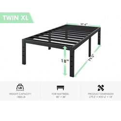 New Twin XL Bed Frames, 18 in height, heavy duty. Holds 1800lbs. Russell/Boulder area