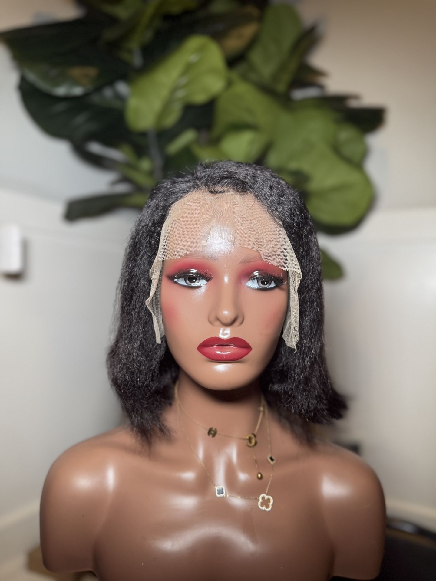 June Yaki Kinky Bob Human Hair Wig