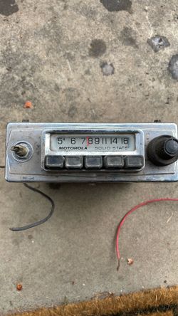 This is a vintage Motorola Solid State car radio.