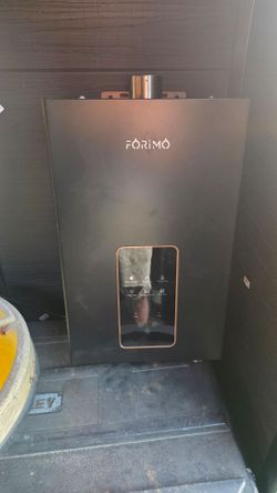 New open box propane tankless water heater.