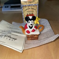  Disney Mickey Mouse Santa Tiny Teapot Ornament By Paul Cardew Ltd Ed. 