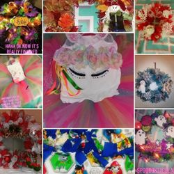 Handmade tutu's newborn to adult and holiday wreaths