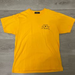 Amiri Yellow Logo T-shirt Size “Medium”