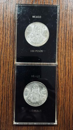 (2) Cien pesos de Plata $175.00  CASH, TEXT FOR PRICES.