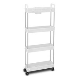 Heavy Duty 4-Shelf Slim Rolling Storage Cart