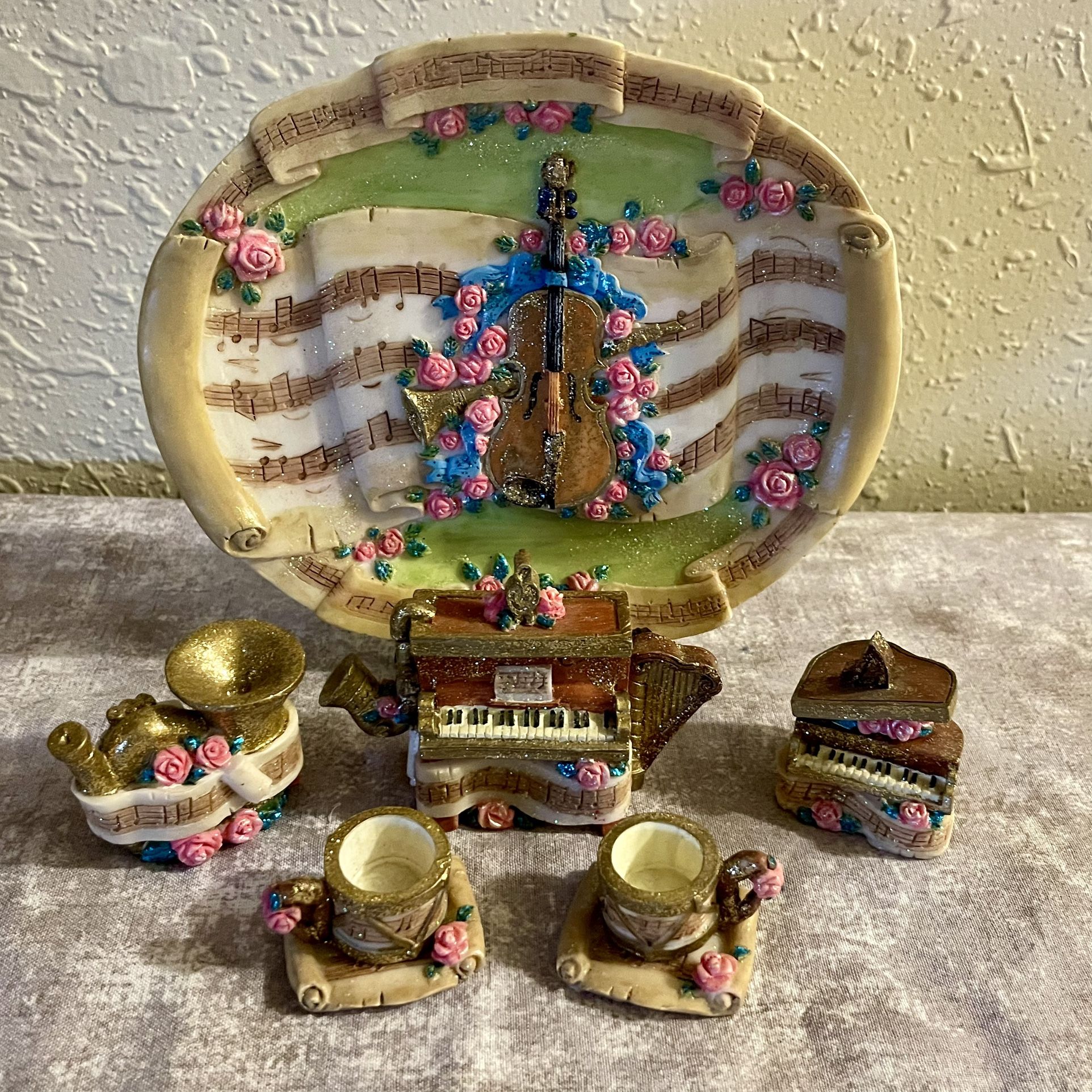 Music Themed Miniature Tea Set