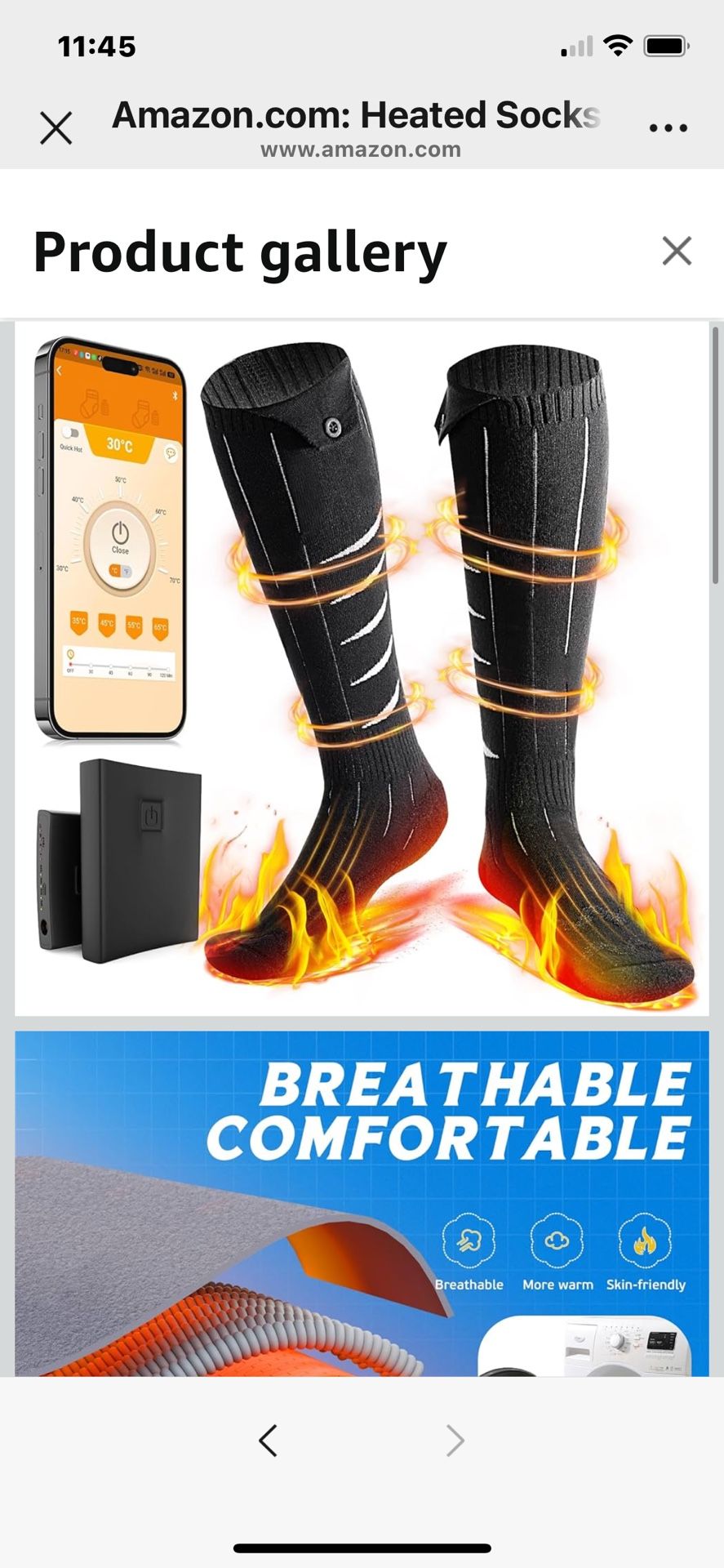  Heated Socks for Men.5000mAh Rechargeable Battery, Electric Heated Socks for Skiing Fishing Hunting Hiking Cycling Camping, Washable Warm Sock