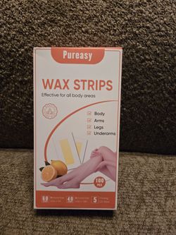 100 PCS Wax Strips for Hair Removal: 40 Facial 60 Body Hair Removal Waxing Kit
