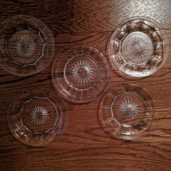 Vintage Heisey (marked) "Colonial" Pattern Bread and Butter Plate (FIVE AVAILABLE)