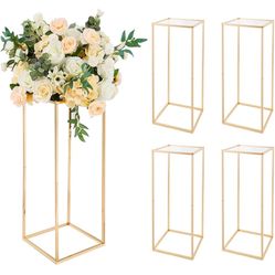 5Pcs 23.6 Inch Gold Flower Stand Centerpieces ,Wedding Centerpieces Vase 