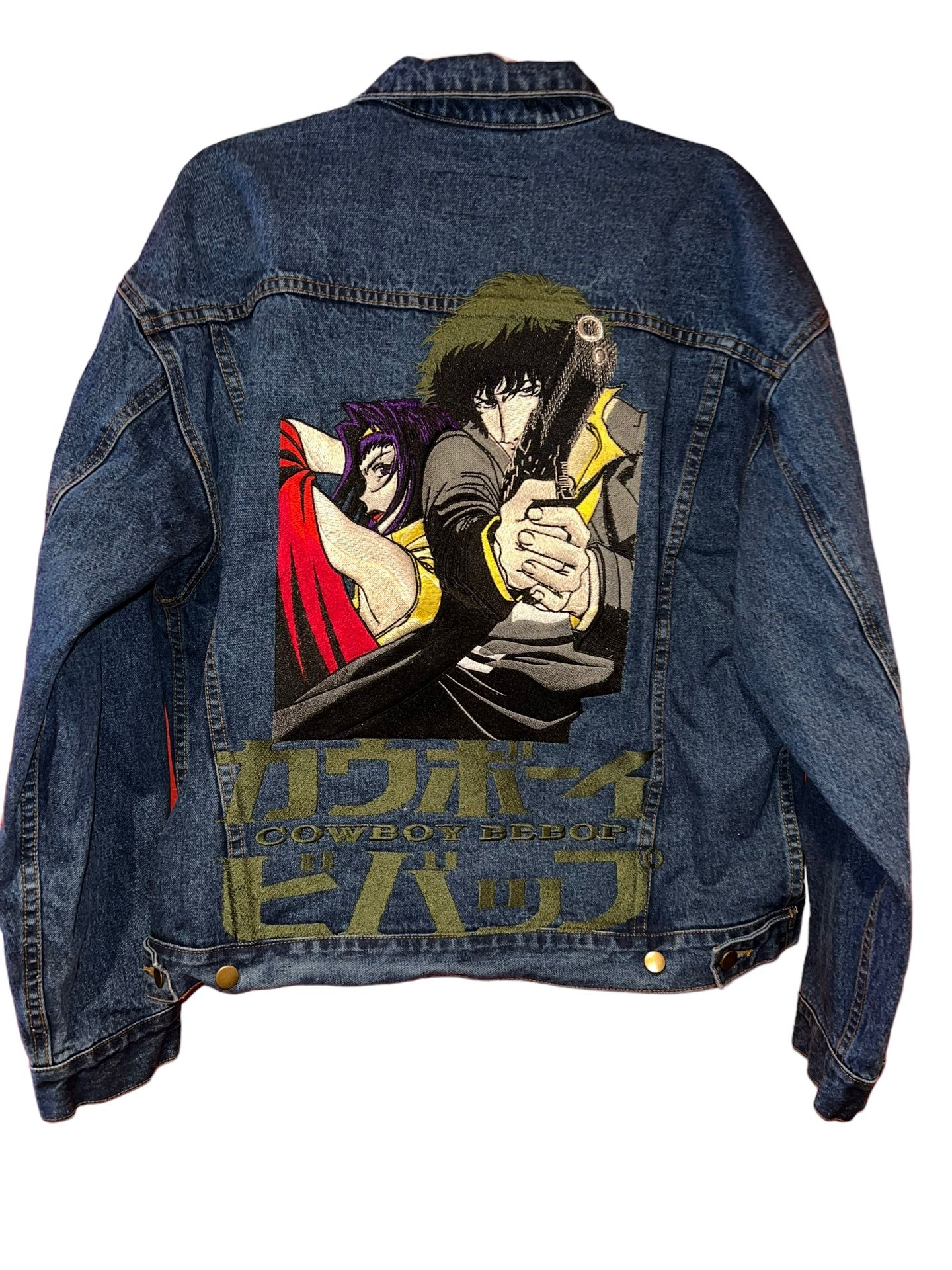 Cowboy bebop anime Jean denim jacket rare spike Faye Pokémon DBZ vintage
