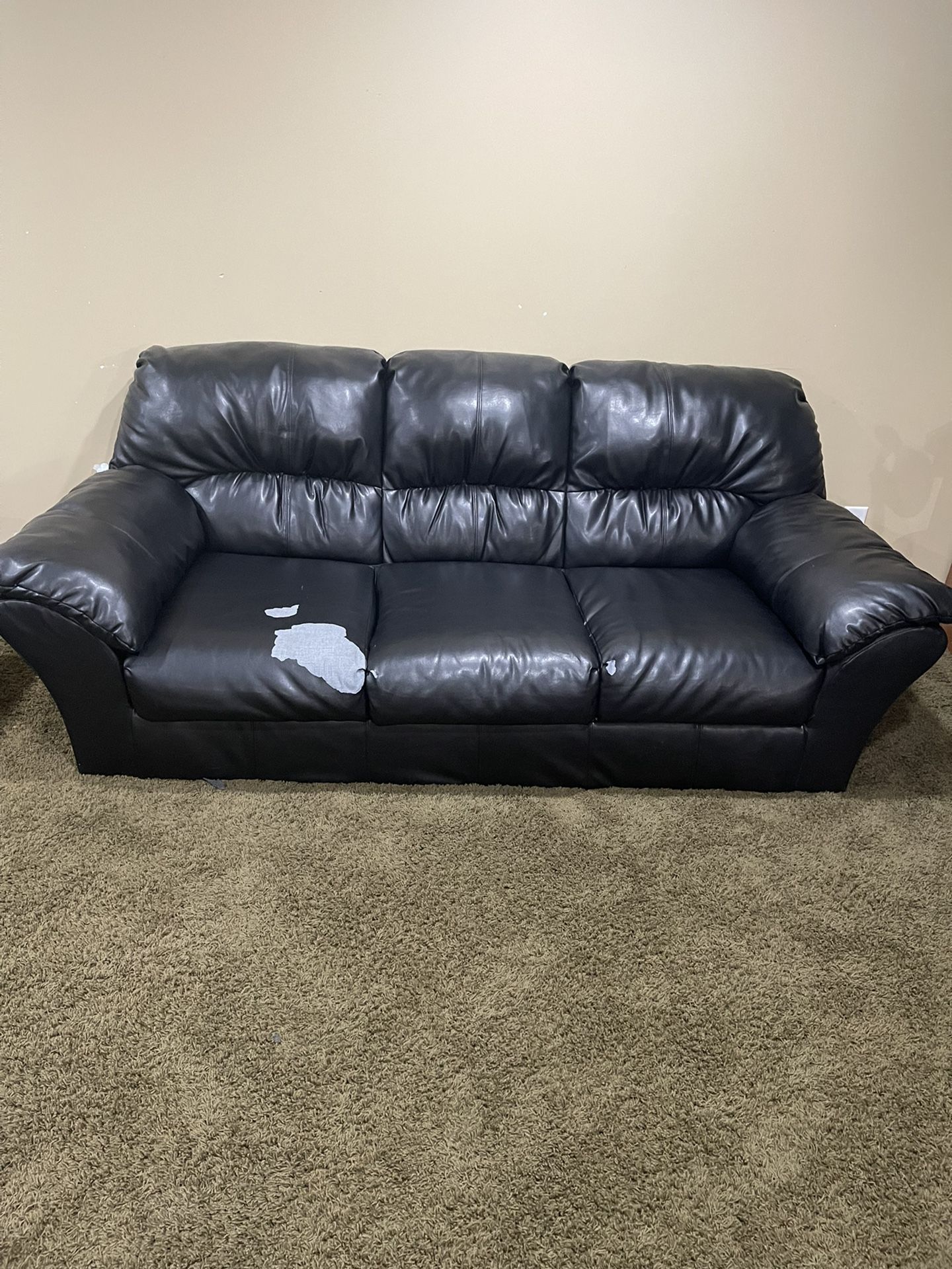 Two leather sofa and one chair