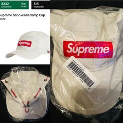 New Supreme Shockcord Camp Cap Stone $90