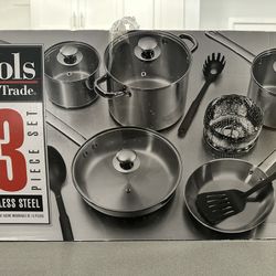  13-Piece Stainless Steel Cookware Set – New in Box