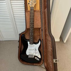 Fender Squier Strat Guitar Signed By Steve Miller