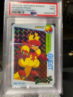 1998 Bandai Magmar Prism Carddass Vending PSA 9