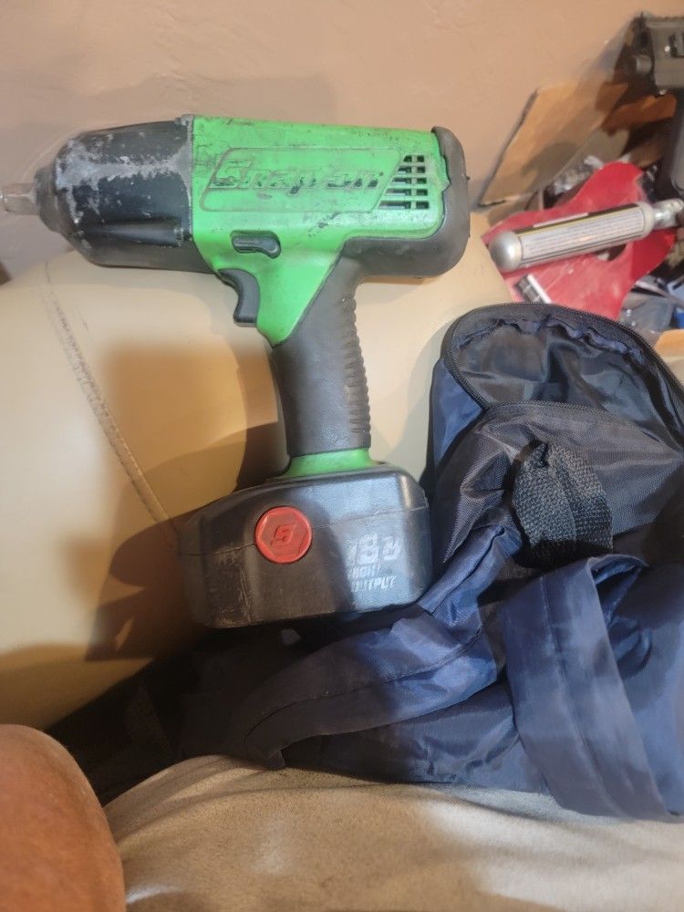 Snap On Impact Cordless Wrench 2 Batteries A Charger And Another Bonus Snap On Accessory