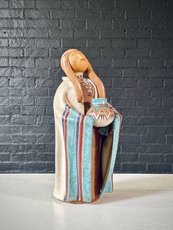 Vintage Native American “Hopi Maiden” Ceramic Sculpture by Terry Slonaker
- Delivery Available