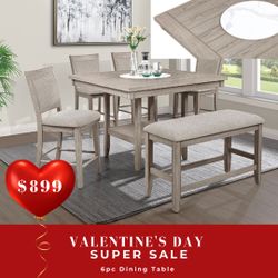 6 PC DINING TABLE SET 