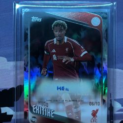 Hugo Ekitike Autograph Card 6/10