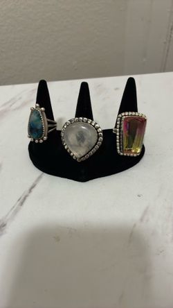 Silver rings w/stones