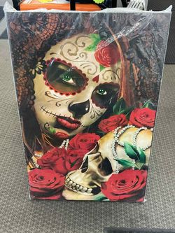 Mexico Artwork Day Of The Dead Sugar Skull Girl Print 