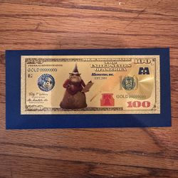 24k Gold Foil Disney Monsters Inc