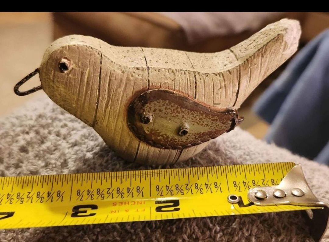 Wooden Bird Figurine 